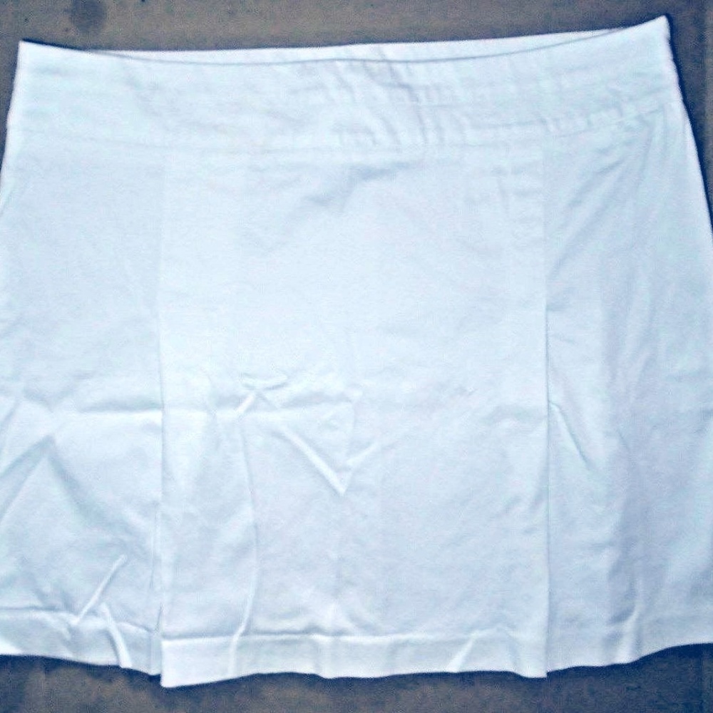 Pleated Front Fun Cotton Spandex Skirt